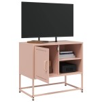vidaXL Dulap TV, roz, 68x39x60,5 cm, oțel vidaXL Dulap TV, roz, 68x39x60,5 cm, oțel