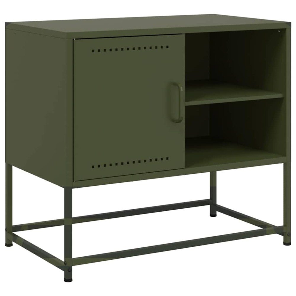 vidaXL Dulap TV, verde măsliniu, 68x39x60,5 cm, oțel