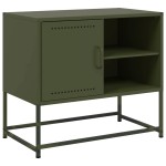 vidaXL Dulap TV, verde măsliniu, 68x39x60,5 cm, oțel vidaXL Dulap TV, verde măsliniu, 68x39x60,5 cm, oțel