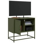 vidaXL Dulap TV, verde măsliniu, 68x39x60,5 cm, oțel vidaXL Dulap TV, verde măsliniu, 68x39x60,5 cm, oțel