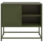 vidaXL Dulap TV, verde măsliniu, 68x39x60,5 cm, oțel vidaXL Dulap TV, verde măsliniu, 68x39x60,5 cm, oțel