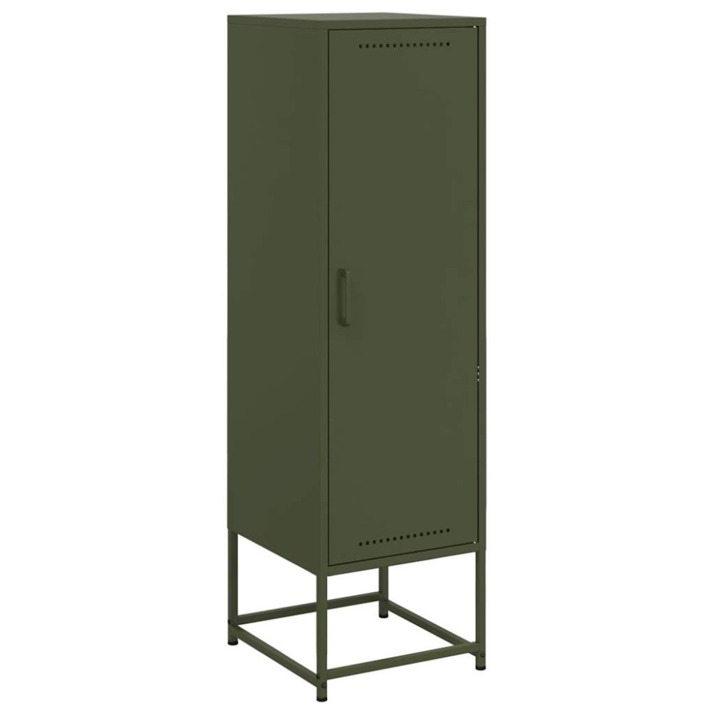 vidaXL Dulap înalt verde măslină 36x39x123 cm oțel