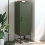 vidaXL Dulap înalt verde măslină 36x39x123 cm oțel vidaXL Dulap înalt verde măslină 36x39x123 cm oțel