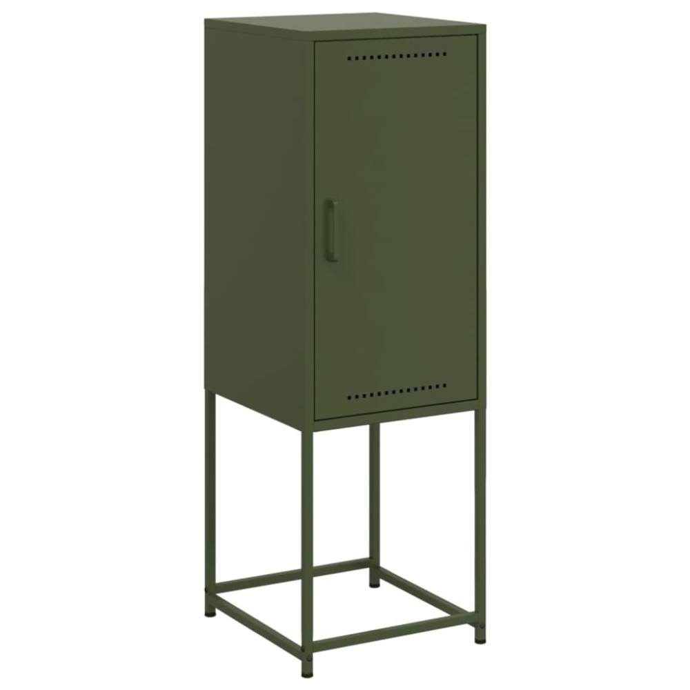 vidaXL Dulap înalt verde măslină 36x39x107 cm oțel