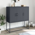 vidaXL Dulap înalt, antracit, 100,5x39x107 cm, oțel vidaXL Dulap înalt, antracit, 100,5x39x107 cm, oțel