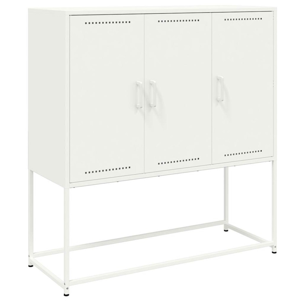 vidaXL Dulap înalt, alb, 100,5x39x107 cm, oțel