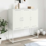 vidaXL Dulap înalt, alb, 100,5x39x107 cm, oțel vidaXL Dulap înalt, alb, 100,5x39x107 cm, oțel