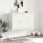 vidaXL Dulap înalt, alb, 100,5x39x107 cm, oțel vidaXL Dulap înalt, alb, 100,5x39x107 cm, oțel