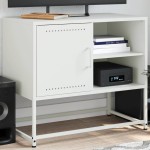 vidaXL Dulap TV, verde măsliniu, 100,5x39x60,5 cm, oțel vidaXL Dulap TV, verde măsliniu, 100,5x39x60,5 cm, oțel