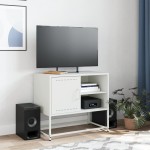 vidaXL Dulap TV, verde măsliniu, 100,5x39x60,5 cm, oțel vidaXL Dulap TV, verde măsliniu, 100,5x39x60,5 cm, oțel
