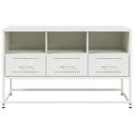 vidaXL Dulap TV, alb, 100,5x39x60,5 cm, oțel vidaXL Dulap TV, alb, 100,5x39x60,5 cm, oțel