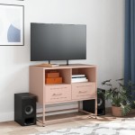 vidaXL Dulap TV, roz, 68x39x60,5 cm, oțel