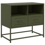vidaXL Dulap TV, verde măsliniu, 68x39x60,5 cm, oțel vidaXL Dulap TV, verde măsliniu, 68x39x60,5 cm, oțel