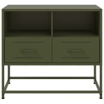 vidaXL Dulap TV, verde măsliniu, 68x39x60,5 cm, oțel vidaXL Dulap TV, verde măsliniu, 68x39x60,5 cm, oțel