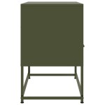 vidaXL Dulap TV, verde măsliniu, 68x39x60,5 cm, oțel vidaXL Dulap TV, verde măsliniu, 68x39x60,5 cm, oțel