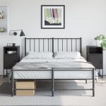 vidaXL Noptiere, 2 buc., negru, 36x39x78 cm, oțel vidaXL Noptiere, 2 buc., negru, 36x39x78 cm, oțel