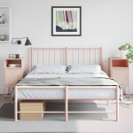 vidaXL Noptiere, 2 buc., roz, 36x39x78 cm, oțel