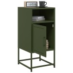 vidaXL Noptiere, 2 buc., verde olive, 36x39x78 cm, oțel vidaXL Noptiere, 2 buc., verde olive, 36x39x78 cm, oțel