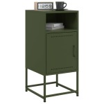 vidaXL Noptiere, 2 buc., verde olive, 36x39x78 cm, oțel vidaXL Noptiere, 2 buc., verde olive, 36x39x78 cm, oțel