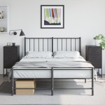 vidaXL Noptiere, 2 buc., negru, 36x39x78 cm, oțel vidaXL Noptiere, 2 buc., negru, 36x39x78 cm, oțel