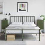 vidaXL Noptiere, 2 buc., verde olive, 36x39x78 cm, oțel vidaXL Noptiere, 2 buc., verde olive, 36x39x78 cm, oțel