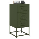 vidaXL Noptiere, 2 buc., verde olive, 36x39x78 cm, oțel vidaXL Noptiere, 2 buc., verde olive, 36x39x78 cm, oțel