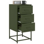 vidaXL Noptiere, 2 buc., verde olive, 36x39x78 cm, oțel vidaXL Noptiere, 2 buc., verde olive, 36x39x78 cm, oțel