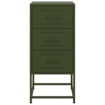 vidaXL Noptiere, 2 buc., verde olive, 36x39x78 cm, oțel vidaXL Noptiere, 2 buc., verde olive, 36x39x78 cm, oțel