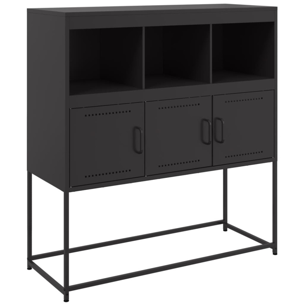vidaXL Dulap, negru, 100,5x39x107 cm, oțel