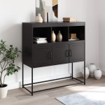 vidaXL Dulap, negru, 100,5x39x107 cm, oțel