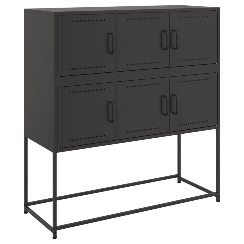 vidaXL Dulap, negru, 100,5x39x107 cm, oțel