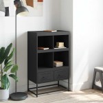 vidaXL Dulap înalt, negru, 68x39x111,5 cm, oțel