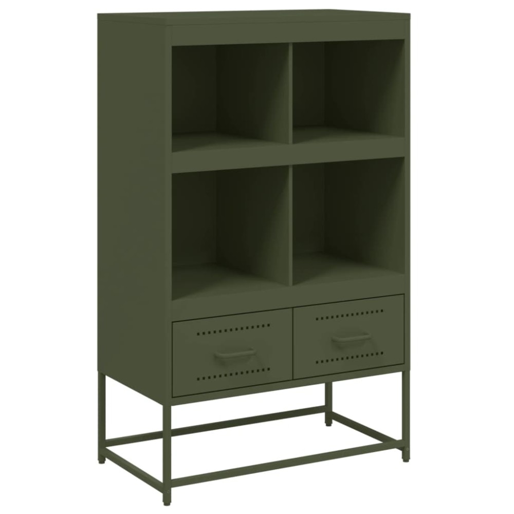 vidaXL Dulap înalt, verde măsliniu, 68x39x111,5 cm, oțel