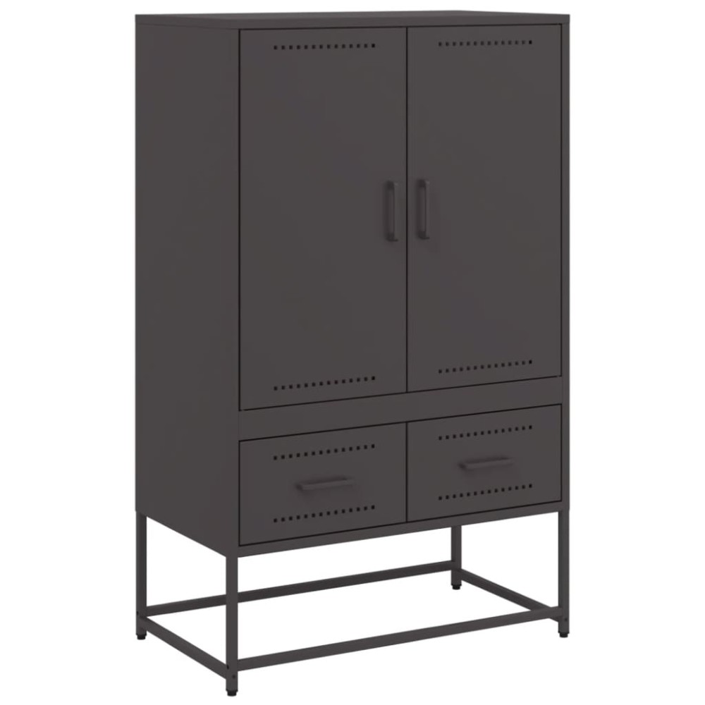 vidaXL Dulap înalt, negru, 68x39x111,5 cm, oțel