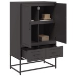 vidaXL Dulap înalt, negru, 68x39x111,5 cm, oțel