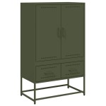 vidaXL Dulap înalt, verde măsliniu, 68x39x111,5 cm, oțel vidaXL Dulap înalt, verde măsliniu, 68x39x111,5 cm, oțel