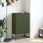 vidaXL Dulap înalt, verde măsliniu, 68x39x111,5 cm, oțel vidaXL Dulap înalt, verde măsliniu, 68x39x111,5 cm, oțel