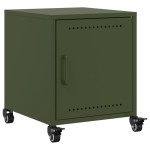 vidaXL Noptieră, verde olive, 36x39x43,5 cm, oțel vidaXL Noptieră, verde olive, 36x39x43,5 cm, oțel