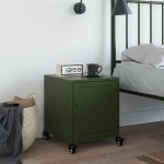 vidaXL Noptieră, verde olive, 36x39x43,5 cm, oțel vidaXL Noptieră, verde olive, 36x39x43,5 cm, oțel