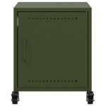 vidaXL Noptiere, 2 buc., verde olive, 36x39x43,5 cm, oțel vidaXL Noptiere, 2 buc., verde olive, 36x39x43,5 cm, oțel