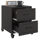 vidaXL Noptiere, 2 buc., negru, 36x39x43,5 cm, oțel vidaXL Noptiere, 2 buc., negru, 36x39x43,5 cm, oțel