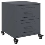 vidaXL Noptiere, 2 buc., antracit, 36x39x43,5 cm, oțel vidaXL Noptiere, 2 buc., antracit, 36x39x43,5 cm, oțel