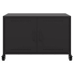vidaXL Dulap TV, negru, 68x39x43,5 cm, oțel vidaXL Dulap TV, negru, 68x39x43,5 cm, oțel