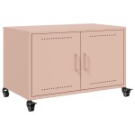 vidaXL Dulap TV, roz, 68x39x43,5 cm, oțel vidaXL Dulap TV, roz, 68x39x43,5 cm, oțel