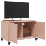 vidaXL Dulap TV, roz, 68x39x43,5 cm, oțel vidaXL Dulap TV, roz, 68x39x43,5 cm, oțel