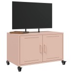 vidaXL Dulap TV, roz, 68x39x43,5 cm, oțel vidaXL Dulap TV, roz, 68x39x43,5 cm, oțel