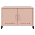 vidaXL Dulap TV, roz, 68x39x43,5 cm, oțel vidaXL Dulap TV, roz, 68x39x43,5 cm, oțel