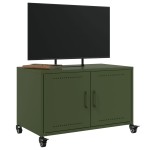 vidaXL Dulap TV, verde măsliniu, 68x39x43,5 cm, oțel vidaXL Dulap TV, verde măsliniu, 68x39x43,5 cm, oțel