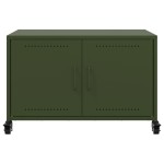 vidaXL Dulap TV, verde măsliniu, 68x39x43,5 cm, oțel vidaXL Dulap TV, verde măsliniu, 68x39x43,5 cm, oțel