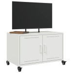 vidaXL Dulap TV, alb, 68x39x43,5 cm, oțel vidaXL Dulap TV, alb, 68x39x43,5 cm, oțel